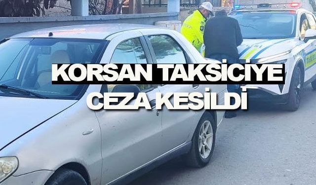 Samsun'da korsan taksiciye ceza kesildi