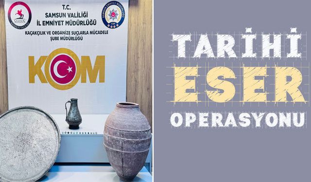 Samsun’da Tarihi Eser Operasyonu 2 Kişi Yakalandı