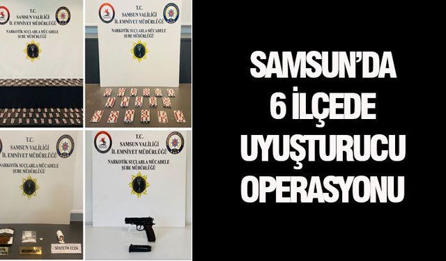 Samsun'da 6 ilçede uyuşturucu operasyonu 11 gözaltı