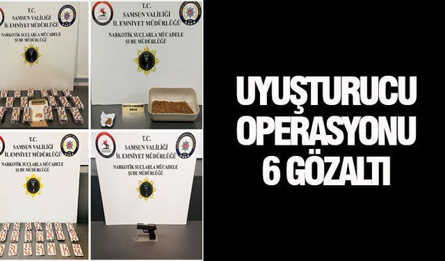 Samsun'da uyuşturucu operasyonu: 6 gözaltı