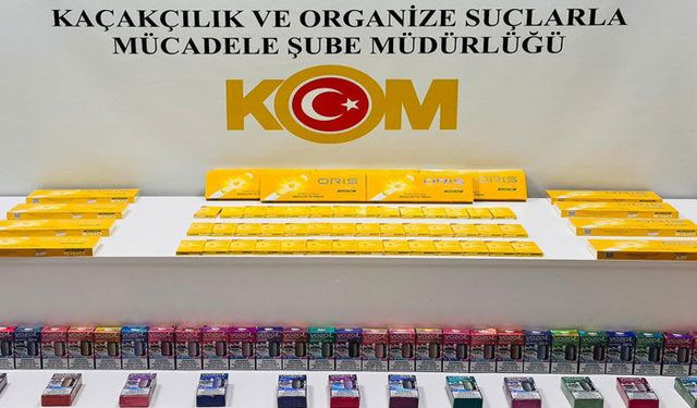Samsun'da Kaçak Elektronik Sigara ve Sigara Ele Geçirildi
