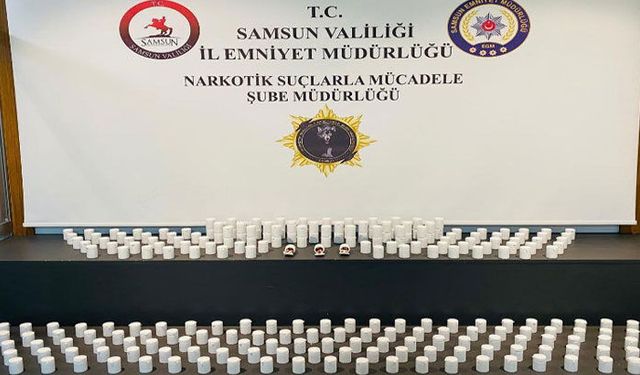 Samsun'da 10 bin 150 adet uyuşturucu hap ele geçirildi
