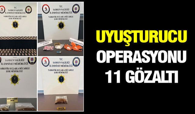 Samsun'da ikinci ilçede uyuşturucu operasyonu