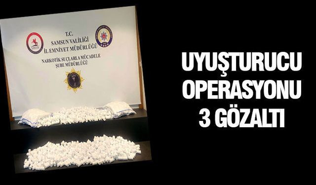 Samsun'da 51 Bin 800 uyuşturucu hap ele geçirildi