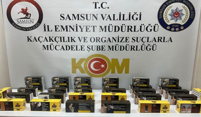 Samsun'da kaçak sigara operasyonu