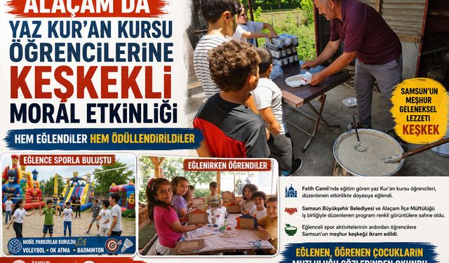 Alaçam'da  Öğrencilere Keşkekli Moral Etkinliği