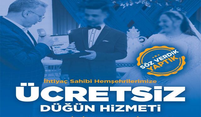 İlkadım’da Ücretsiz Düğün Hizmeti