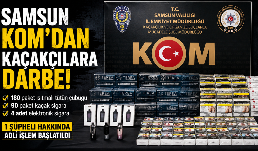 Samsun`da Çok Sayıda Kaçak Ürün Ele Geçirildi