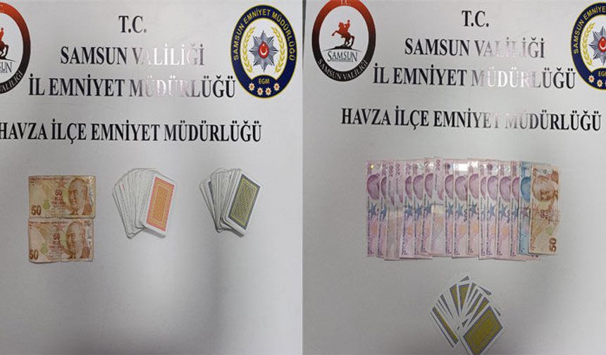 Samsun'da iki adrese kumar operasyonu yapıldı