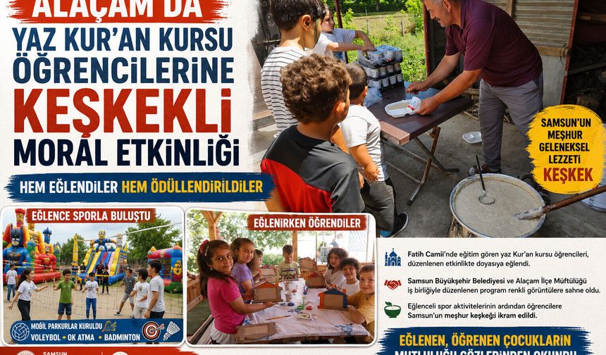Alaçam'da  Öğrencilere Keşkekli Moral Etkinliği