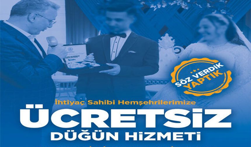 İlkadım’da Ücretsiz Düğün Hizmeti