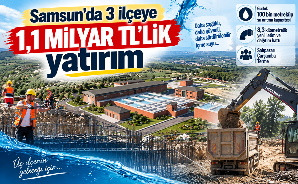 1,1 MİLYAR TL’LİK İÇME SUYU YATIRIMI